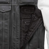 Vincent Men's Cafe Style Leather Jacket - First Manufacturing Company - Flyclothing LLC