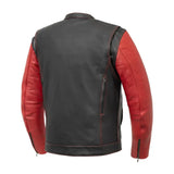 Vincent Men's Cafe Style Leather Jacket - First Manufacturing Company - Flyclothing LLC