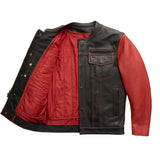 Vincent Men's Cafe Style Leather Jacket - First Manufacturing Company - Flyclothing LLC