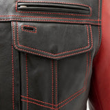 Vincent Men's Cafe Style Leather Jacket - First Manufacturing Company - Flyclothing LLC