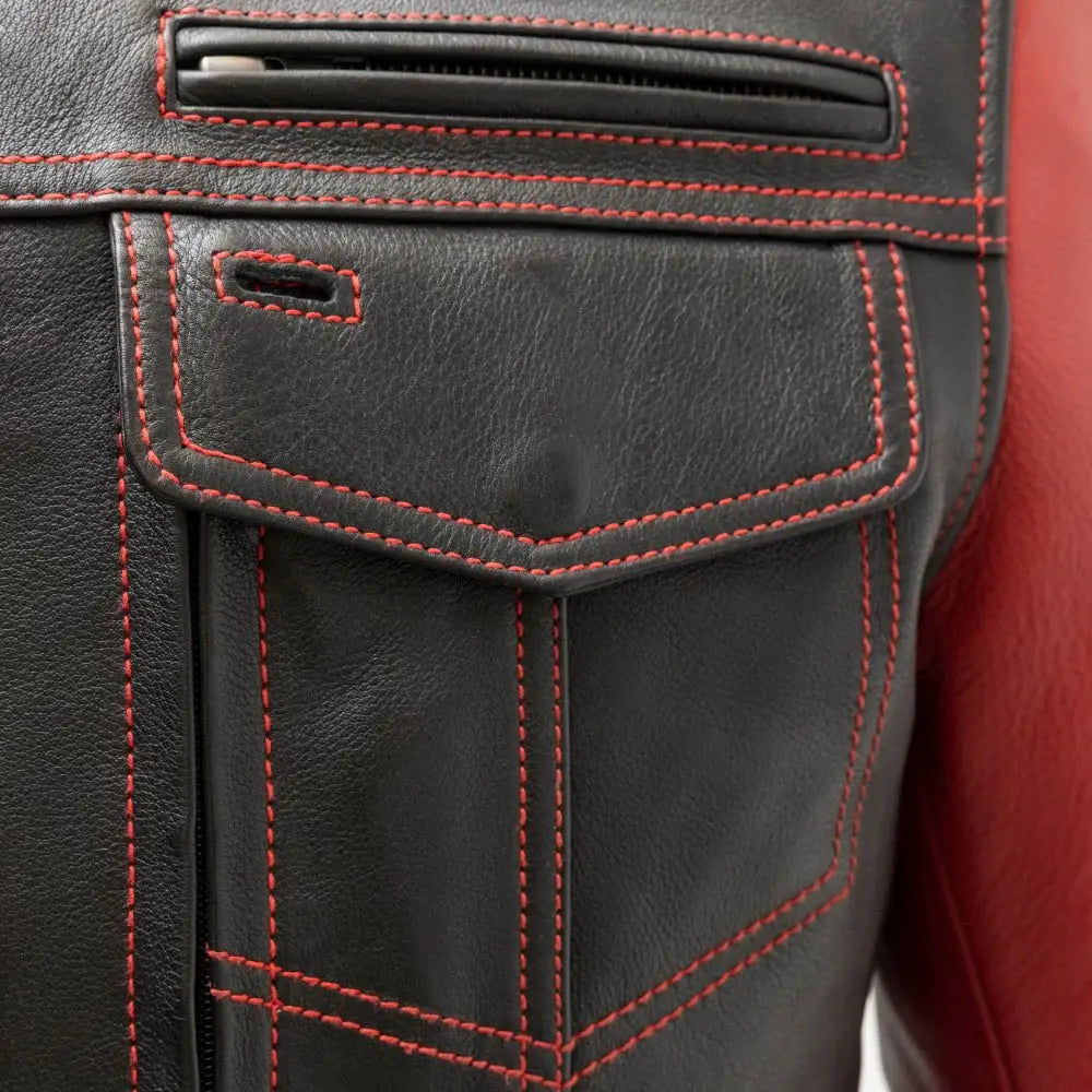 Vincent Men's Cafe Style Leather Jacket - First Manufacturing Company - Flyclothing LLC