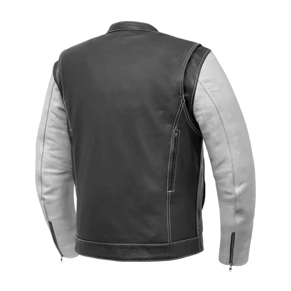 Vincent Men's Cafe Style Leather Jacket - First Manufacturing Company - Flyclothing LLC