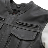 Vincent Men's Cafe Style Leather Jacket - First Manufacturing Company - Flyclothing LLC