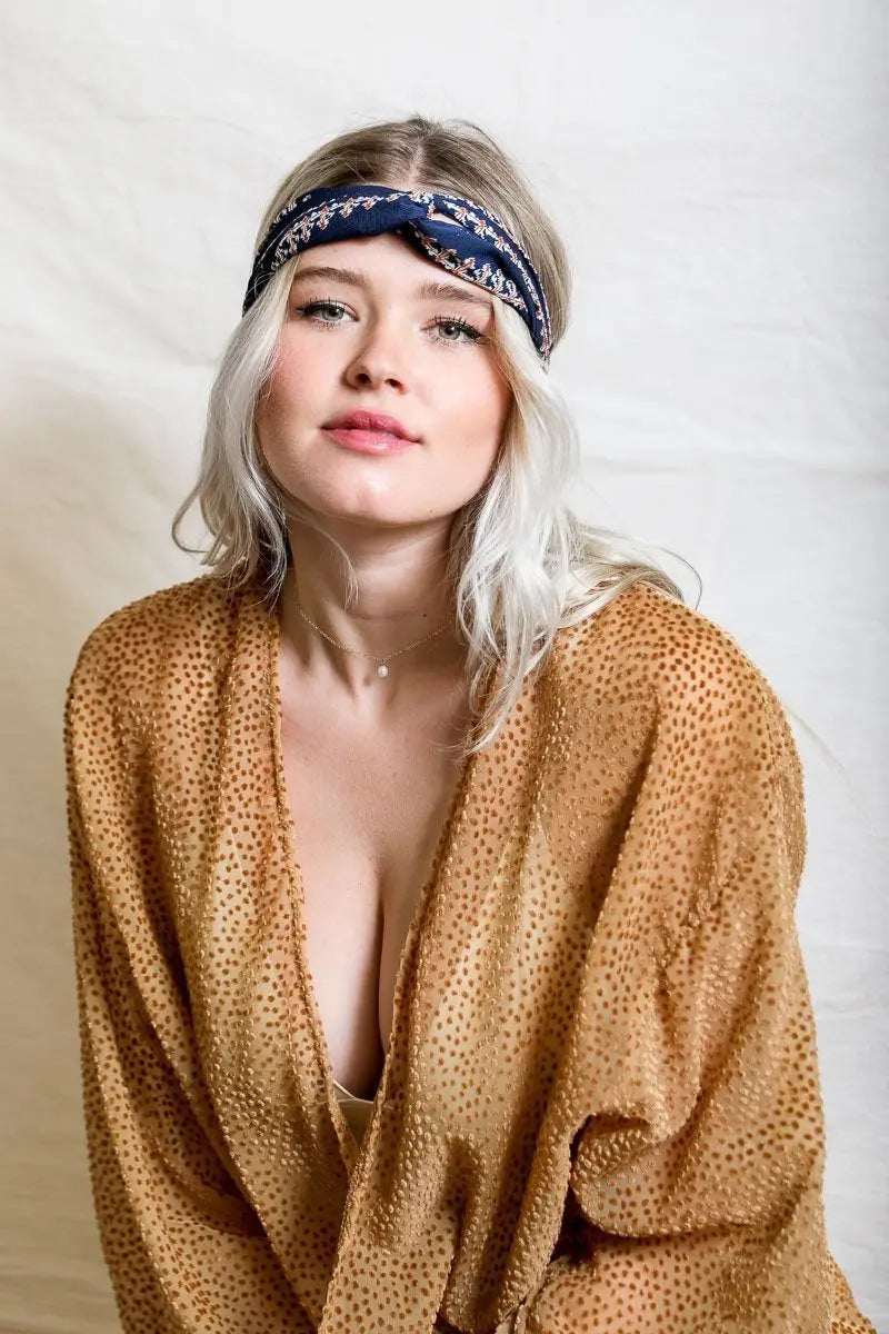 Vine Print Twist Headband - Boho Clothing and Accessories - Flyclothing LLC