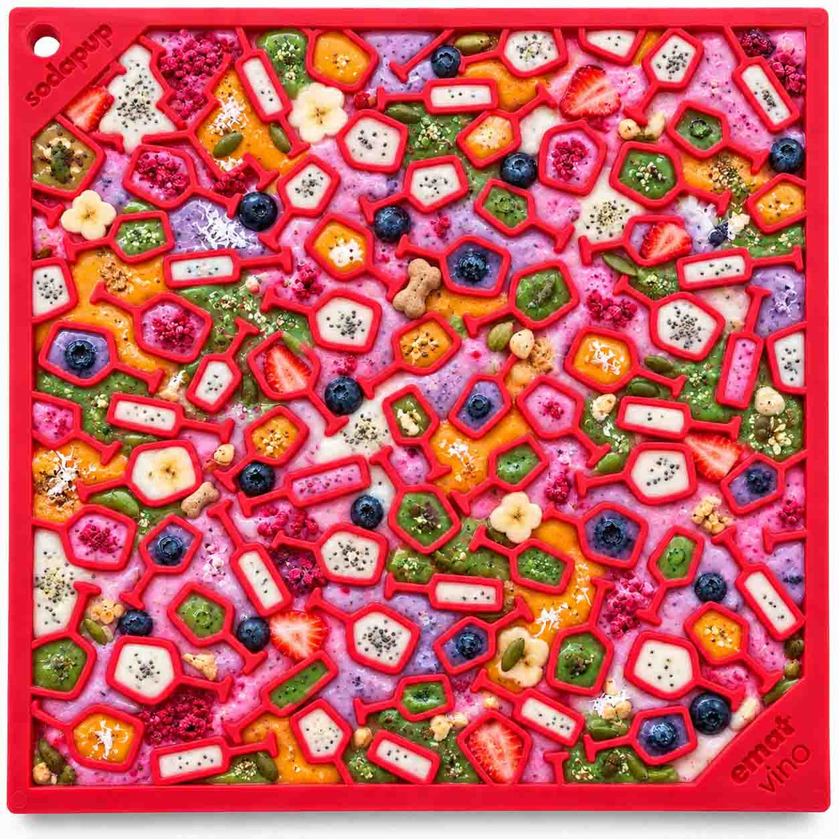 Vino Dog eMat - Enrichment Lick Mat For Dogs and Cats | Wine-Inspired Design| SodaPup - SodaPup/True Dogs, LLC - Flyclothing LLC
