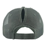 Vintage Distressed Mesh Back Ponytail Baseball Cap - Madeline Love - Flyclothing LLC
