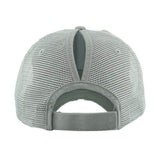 Vintage Distressed Mesh Back Ponytail Baseball Cap - Madeline Love - Flyclothing LLC