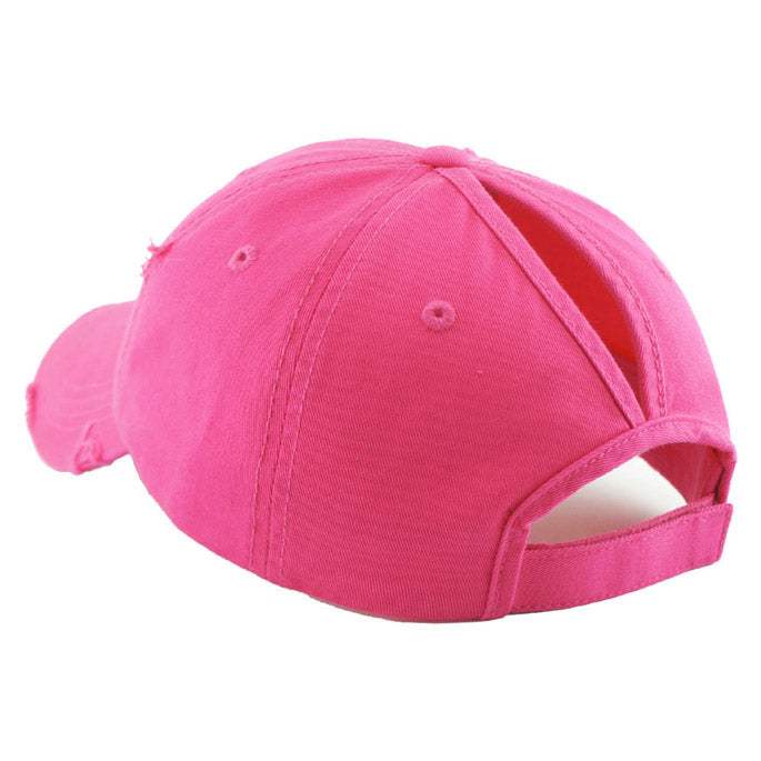 Vintage Distressed Ponytail Baseball Cap - Madeline Love - Flyclothing LLC