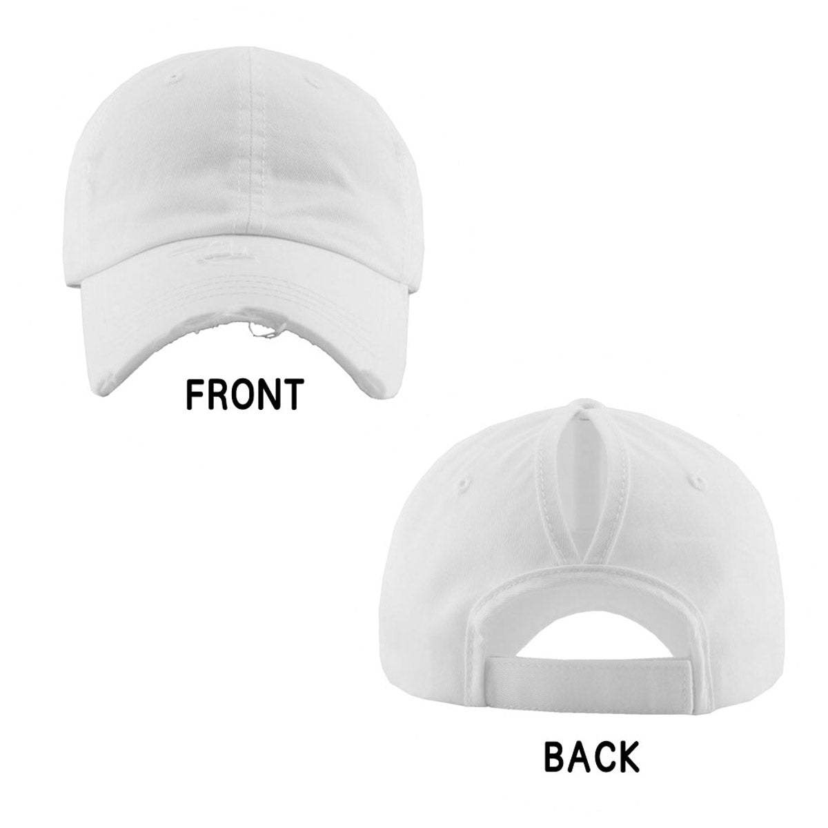 Vintage Distressed Ponytail Baseball Cap - Madeline Love - Flyclothing LLC