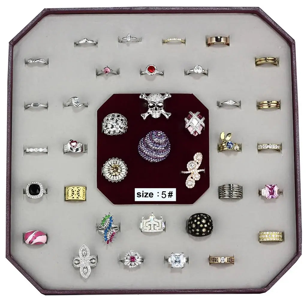 VK-001-SIZE5 - Assorted Brass Ring with Assorted in Assorted - Alamode - Flyclothing LLC