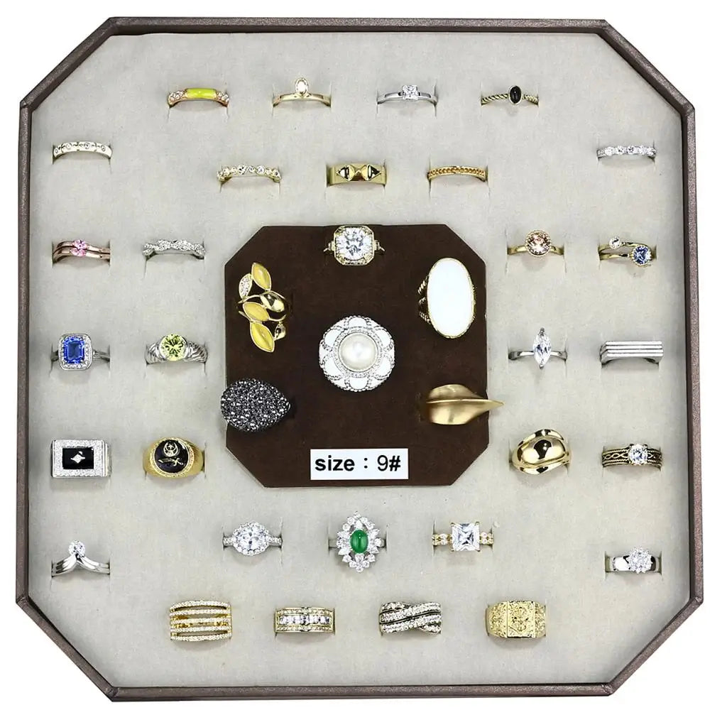 VK-001-SIZE9 - Assorted Brass Ring with Assorted in Assorted - Alamode - Flyclothing LLC