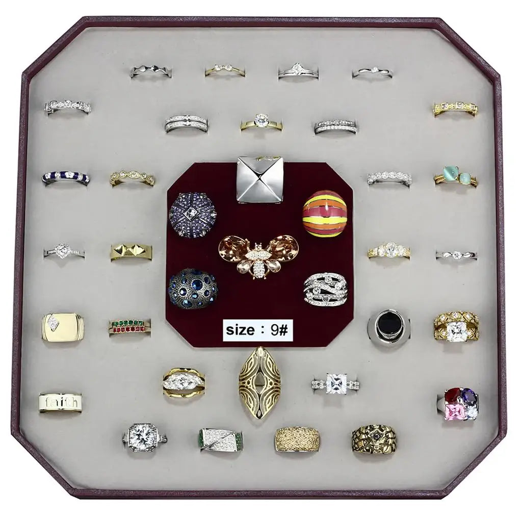 VK-002-SIZE9 - Assorted Brass Ring with Assorted in Assorted - Alamode - Flyclothing LLC