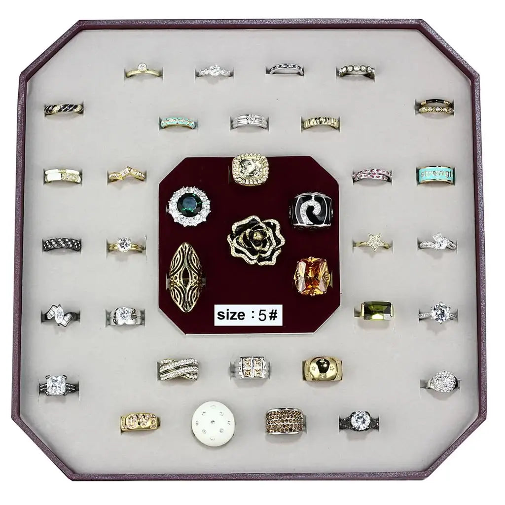VK-003-SIZE5 - Assorted Brass Ring with Assorted in Assorted - Alamode - Flyclothing LLC