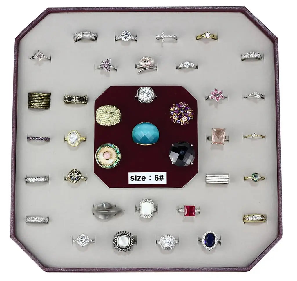 VK-003-SIZE6 - Assorted Brass Ring with Assorted in Assorted - Alamode - Flyclothing LLC