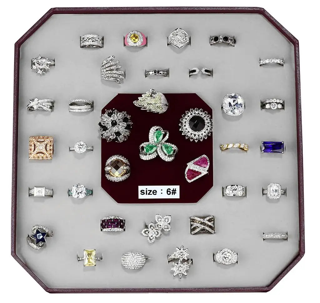 VK-004-SIZE6 - Assorted Brass Ring with Assorted in Assorted - Alamode - Flyclothing LLC