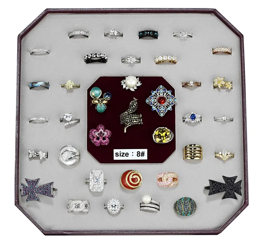 VK-004-SIZE8 - Assorted Brass Ring with Assorted in Assorted - Alamode - Flyclothing LLC
