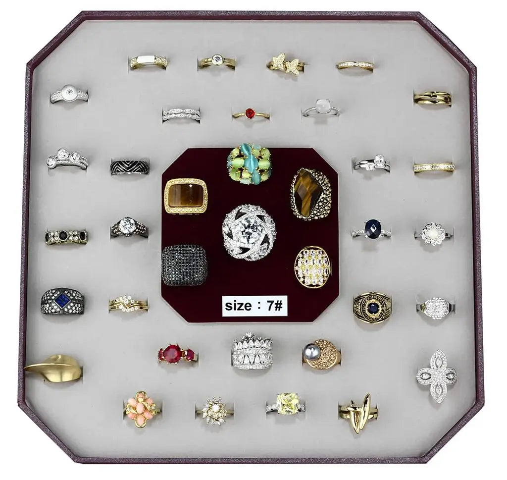 VK-007-SIZE7 - Assorted Brass Ring with Assorted in Assorted - Alamode - Flyclothing LLC