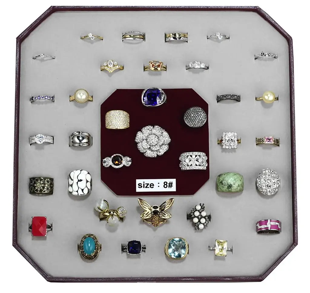 VK-007-SIZE8 - Assorted Brass Ring with Assorted in Assorted - Alamode - Flyclothing LLC