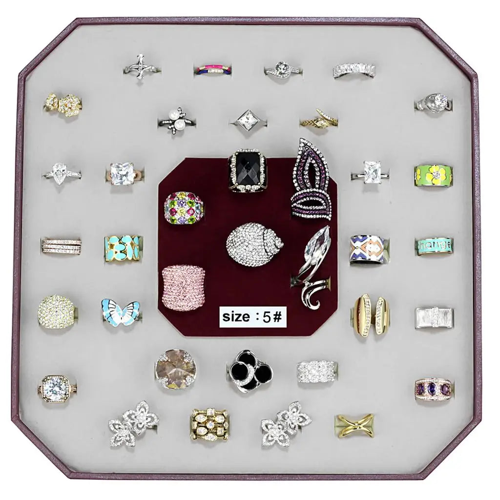 VK-009-SIZE5 - Assorted Brass Ring with Assorted in Assorted - Alamode - Flyclothing LLC