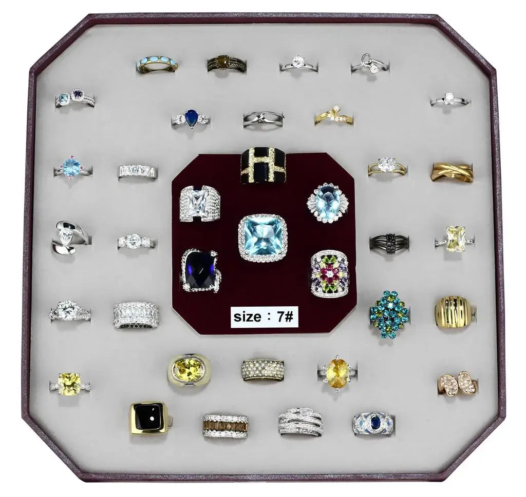 VK-010-SIZE7 - Assorted Brass Ring with Assorted in Assorted - Alamode - Flyclothing LLC