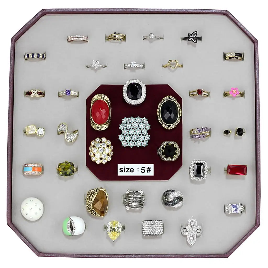 VK-011-SIZE5 - Assorted Brass Ring with Assorted in Assorted - Alamode - Flyclothing LLC