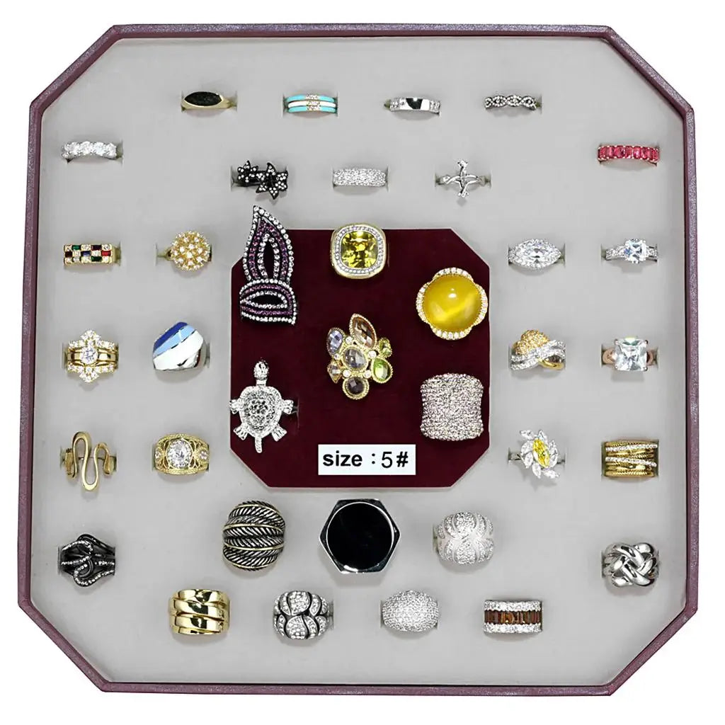 VK-012-SIZE5 - Assorted Brass Ring with Assorted in Assorted - Alamode - Flyclothing LLC