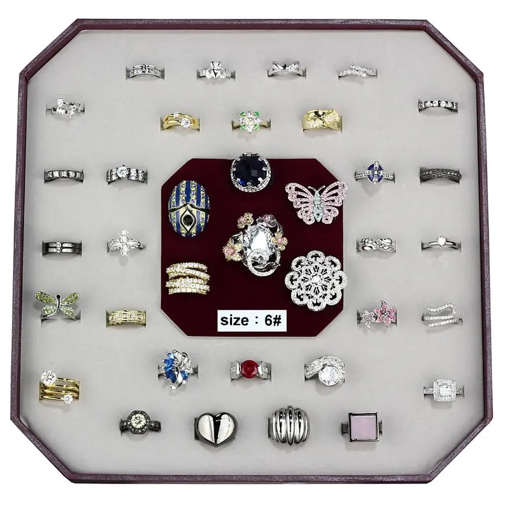 VK-012-SIZE6 - Assorted Brass Ring with Assorted in Assorted - Alamode - Flyclothing LLC