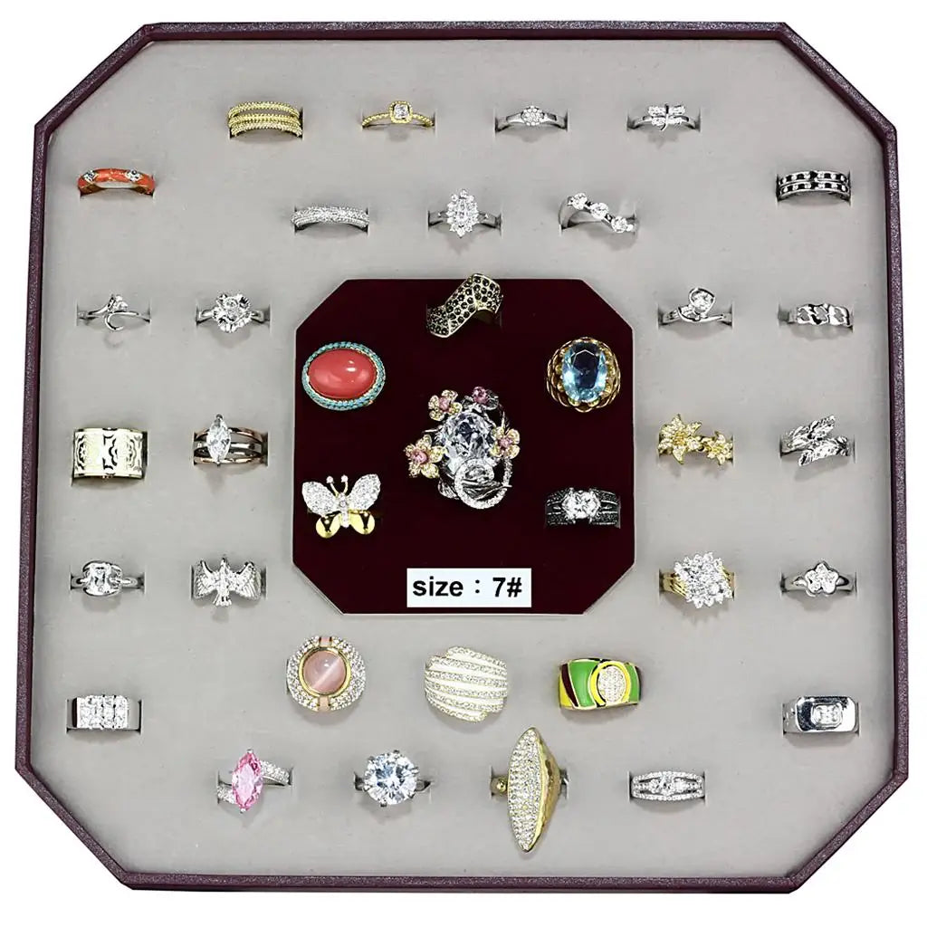 VK-012-SIZE7 - Assorted Brass Ring with Assorted in Assorted - Alamode - Flyclothing LLC