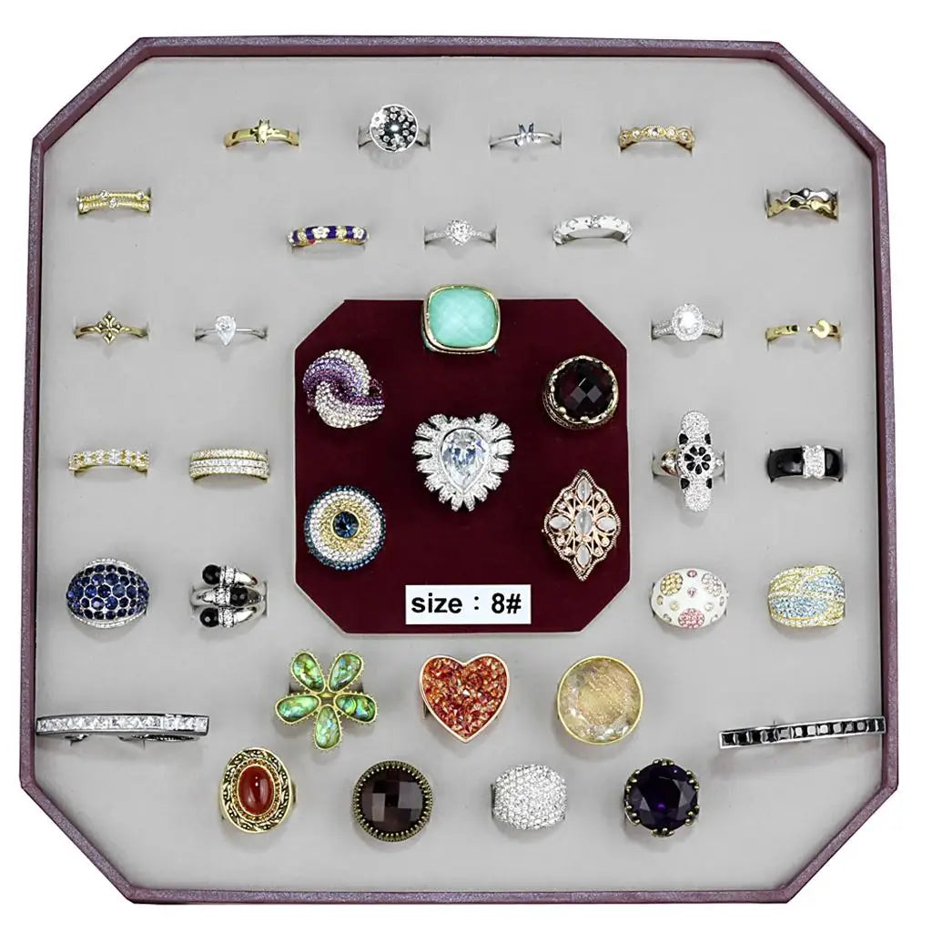 VK-012-SIZE8 - Assorted Brass Ring with Assorted in Assorted - Alamode - Flyclothing LLC