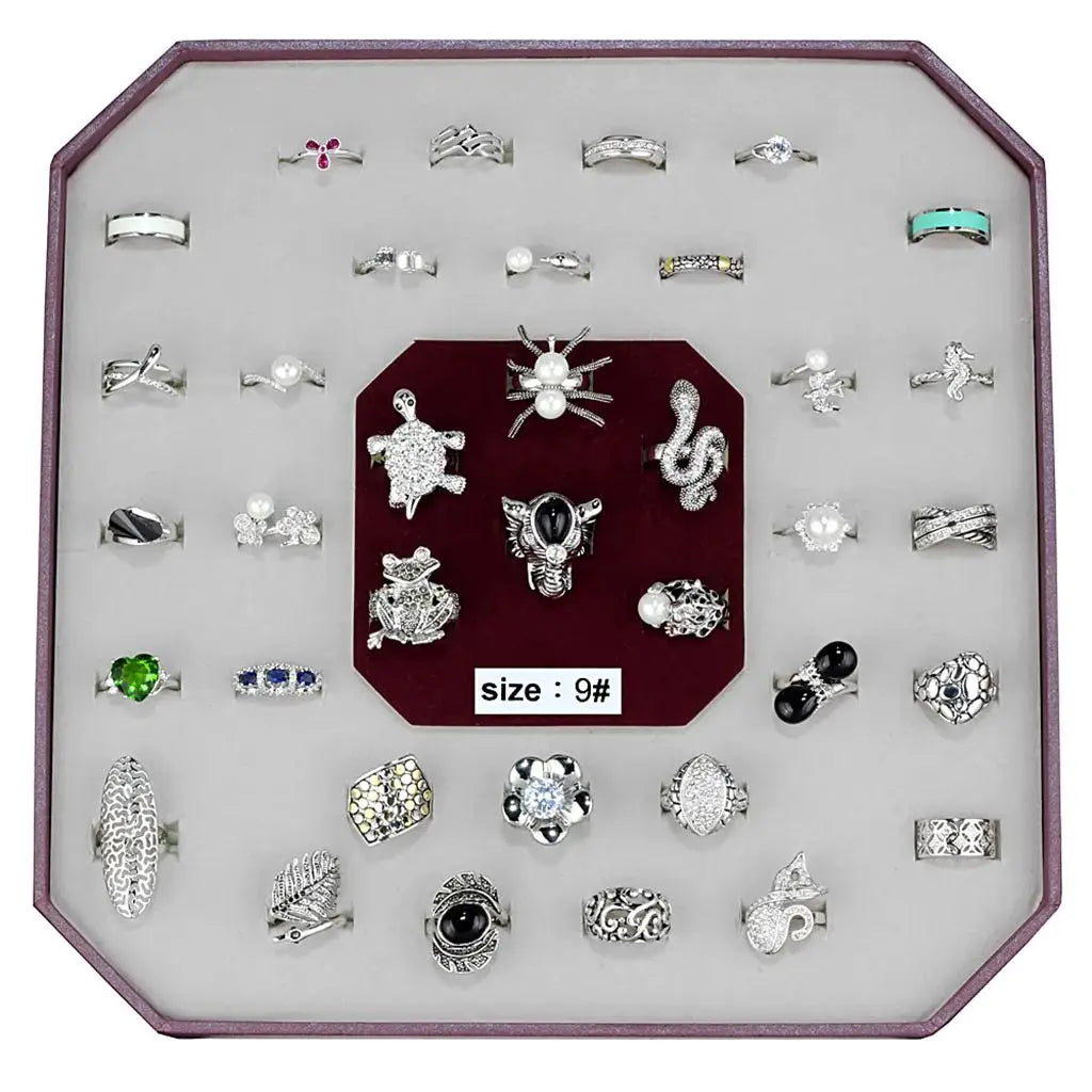 VK-014-SIZE9 - Assorted Brass Ring with Assorted in Assorted - Alamode - Flyclothing LLC