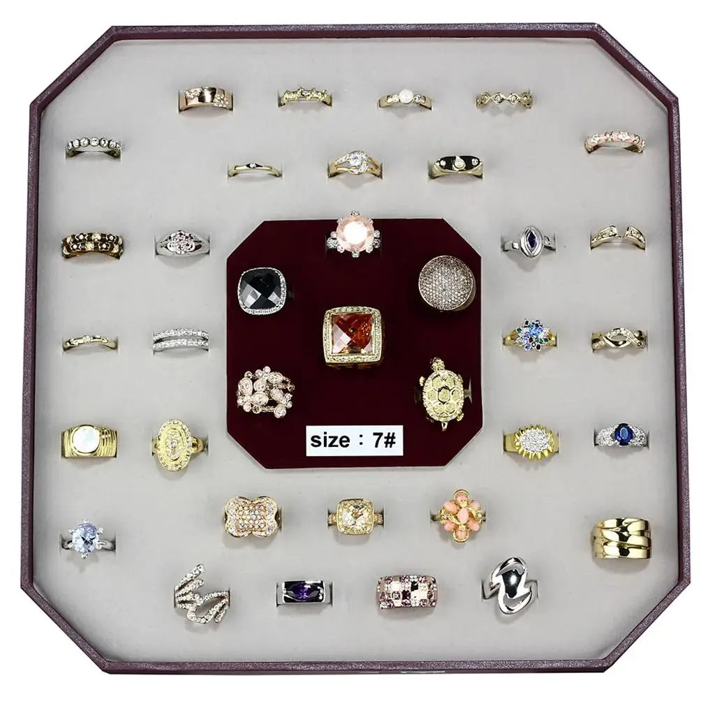 VK-015-SIZE7 - Assorted Brass Ring with Assorted in Assorted - Alamode - Flyclothing LLC