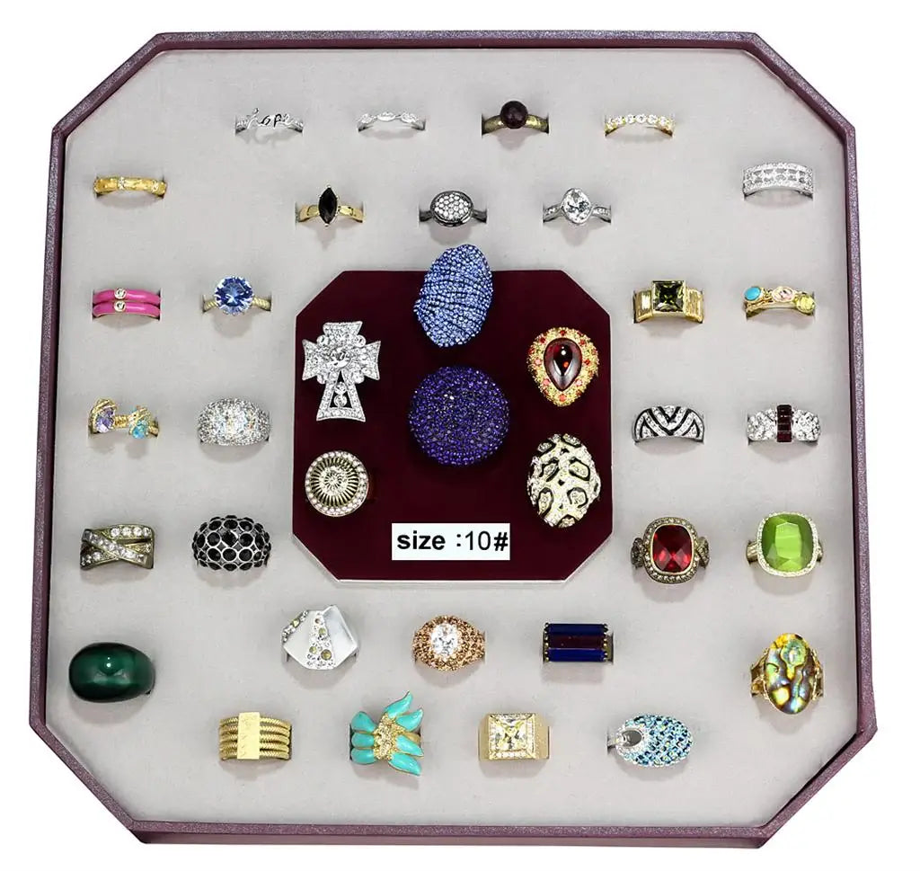 VK-016-SIZE8 - Assorted Brass Ring with Assorted in Assorted - Alamode - Flyclothing LLC