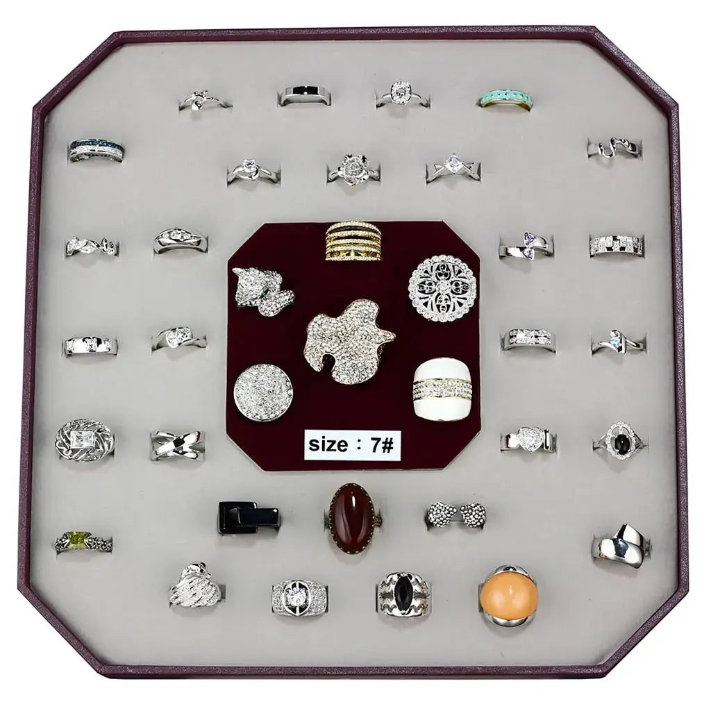 VK-017-SIZE7 - Assorted Brass Ring with Assorted in Assorted - Alamode - Flyclothing LLC
