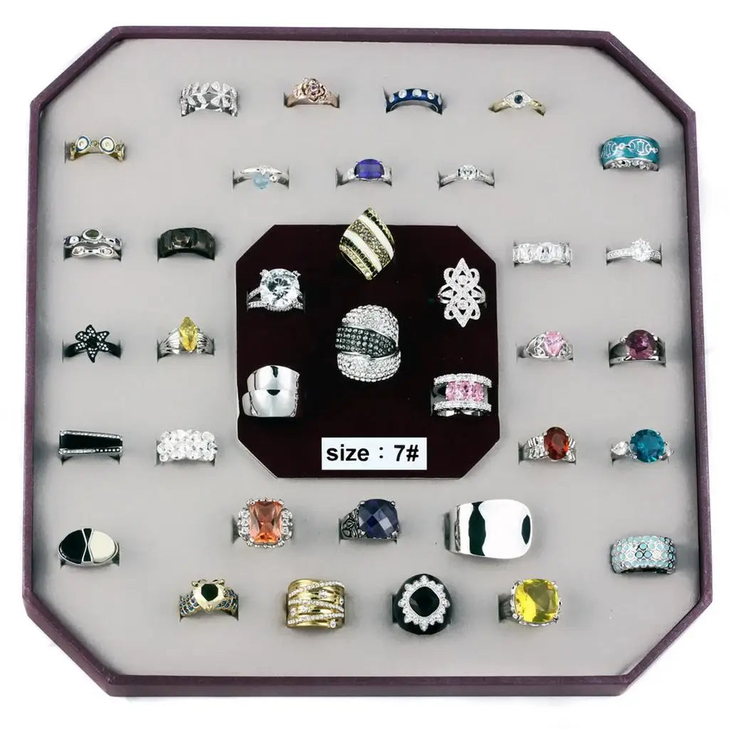 VK-019-SIZE7 - Assorted Brass Ring with Assorted in Assorted - Alamode - Flyclothing LLC