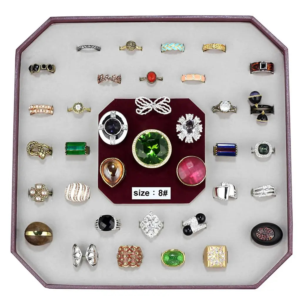 VK-019-SIZE8 - Assorted Brass Ring with Assorted in Assorted - Alamode - Flyclothing LLC