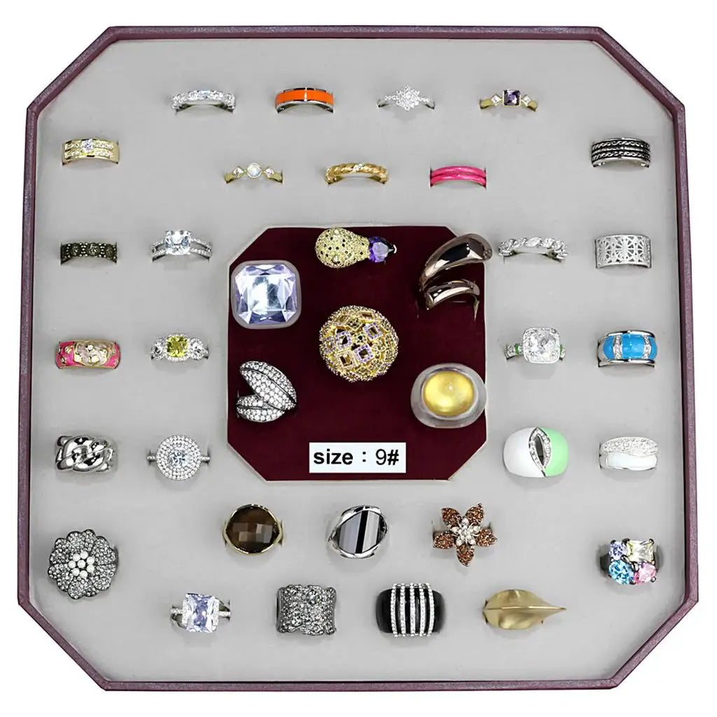 VK-019-SIZE9 - Assorted Brass Ring with Assorted in Assorted - Alamode - Flyclothing LLC