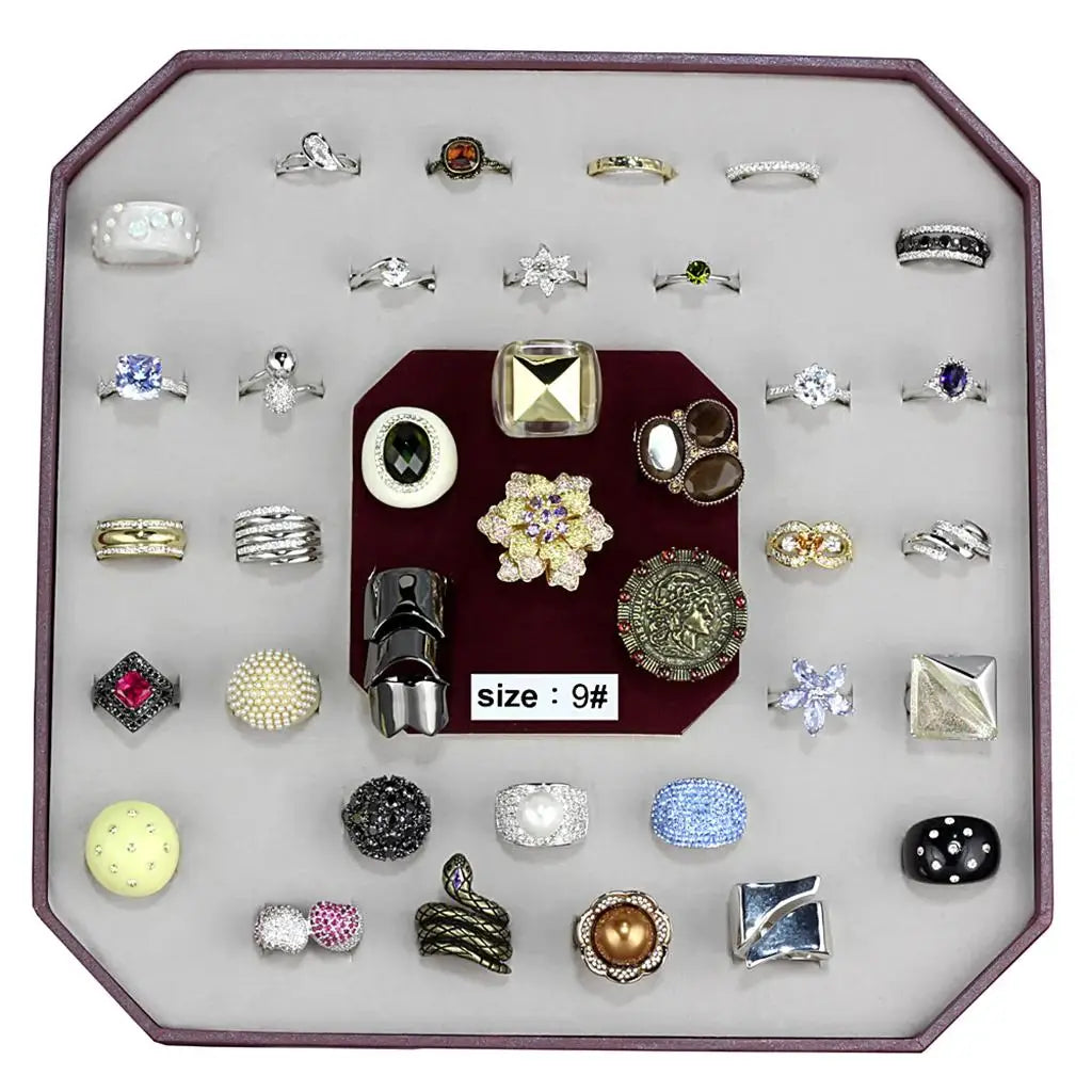 VK-020-SIZE9 - Assorted Brass Ring with Assorted in Assorted - Alamode - Flyclothing LLC