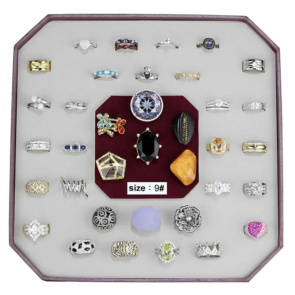 VK-021-SIZE9 - Assorted Brass Ring with Assorted in Assorted - Alamode - Flyclothing LLC