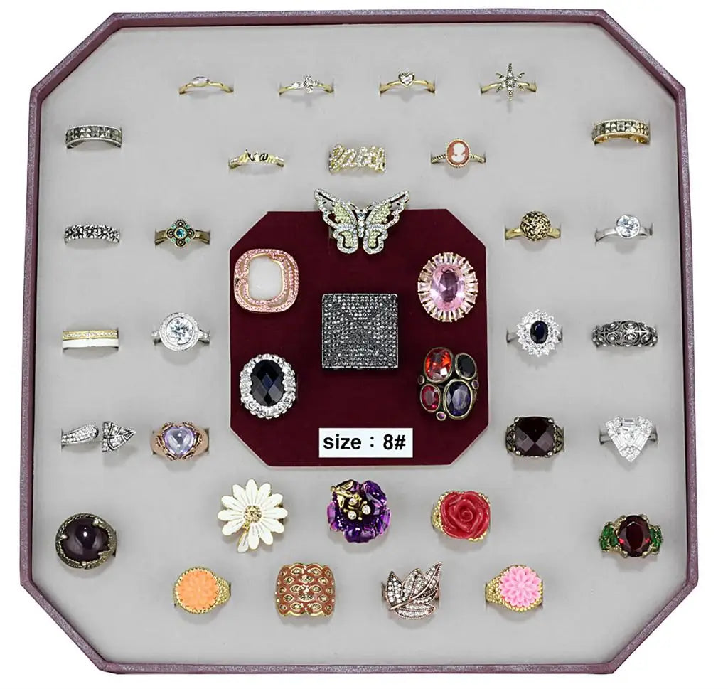 VK-022-SIZE8 - Assorted Brass Ring with Assorted in Assorted - Alamode - Flyclothing LLC