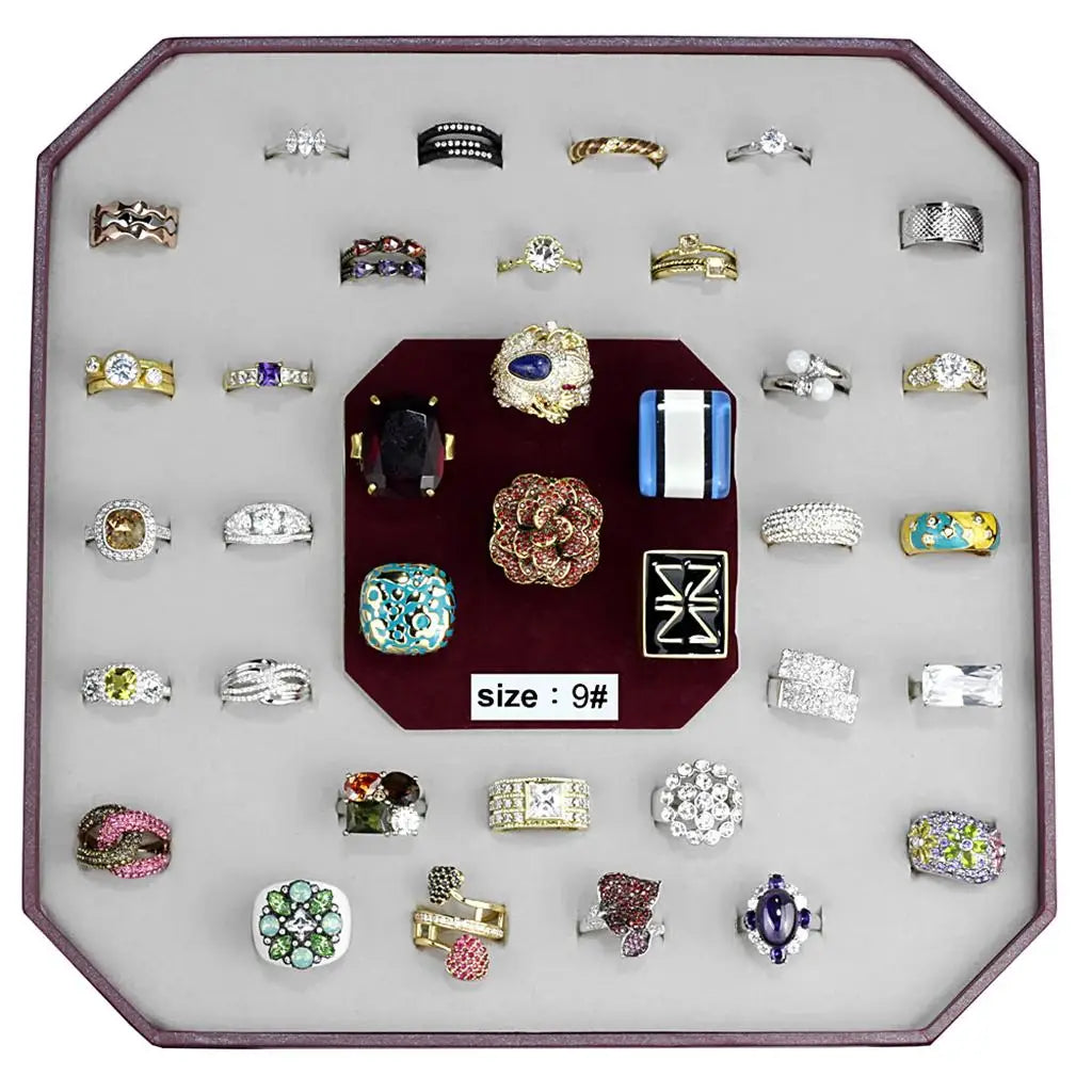 VK-022-SIZE9 - Assorted Brass Ring with Assorted in Assorted - Alamode - Flyclothing LLC