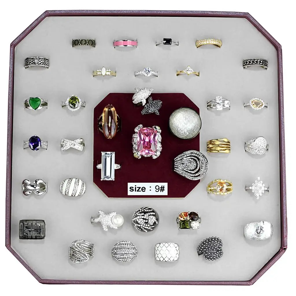 VK-023-SIZE9 - Assorted Brass Ring with Assorted in Assorted - Alamode - Flyclothing LLC