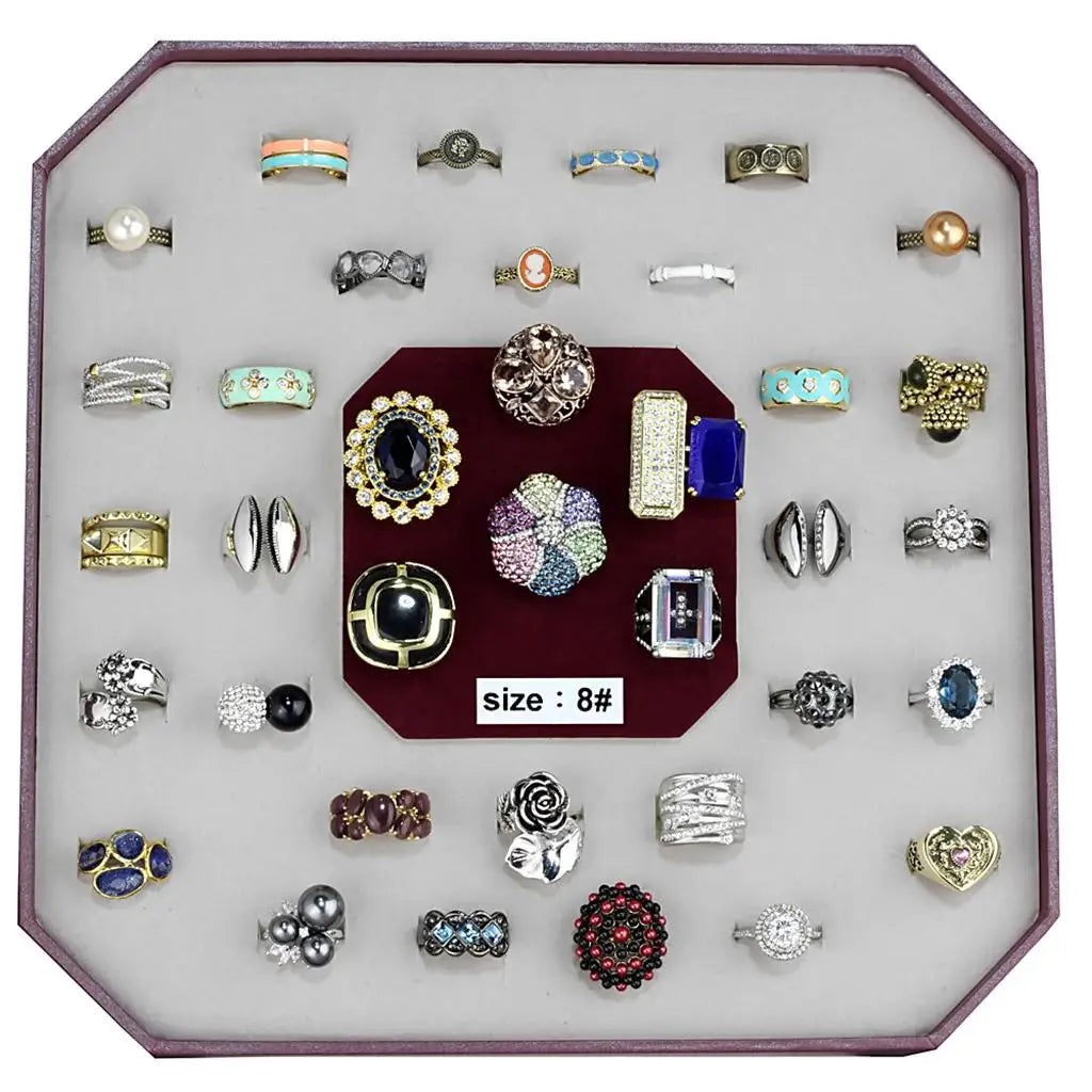 VK-024-SIZE8 - Assorted Brass Ring with Assorted in Assorted - Alamode - Flyclothing LLC