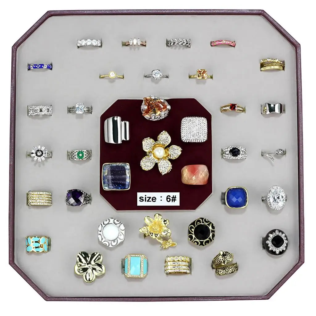 VK-026-SIZE6 - Assorted Brass Ring with Assorted in Assorted - Alamode - Flyclothing LLC