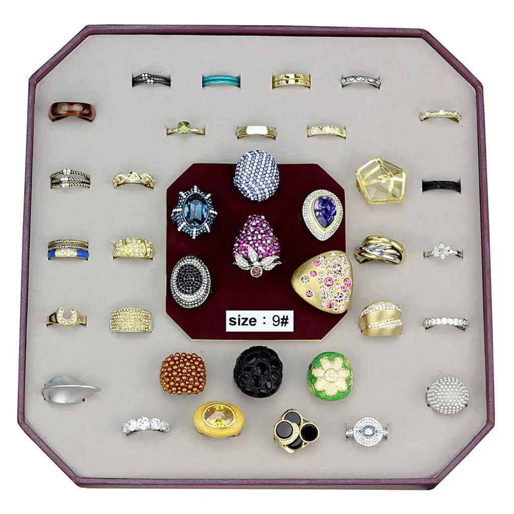 VK-026-SIZE9 - Assorted Brass Ring with Assorted in Assorted - Alamode - Flyclothing LLC