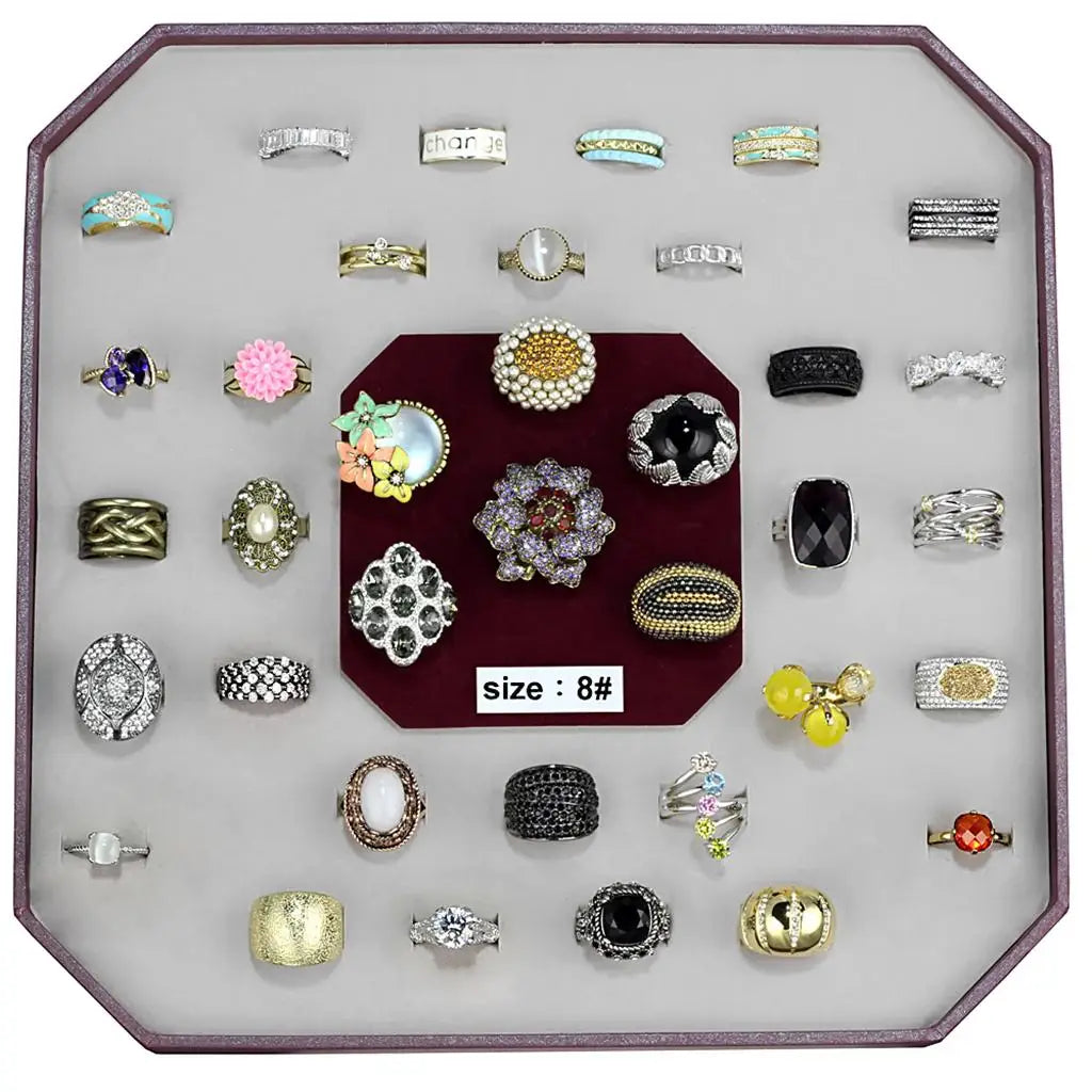 VK-029-SIZE8 - Assorted Brass Ring with Assorted in Assorted - Alamode - Flyclothing LLC