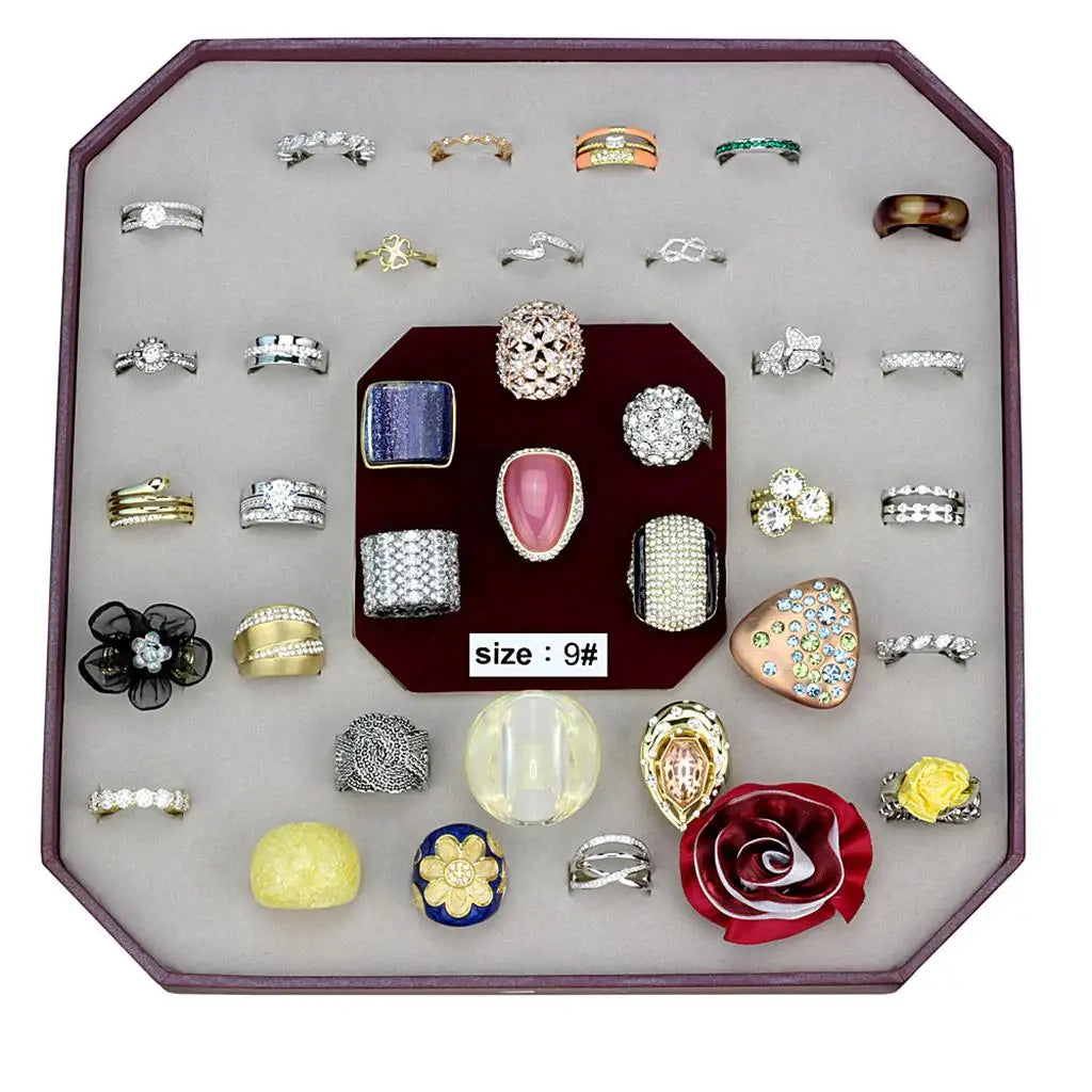 VK-031-SIZE9 - Assorted Brass Ring with Assorted in Assorted - Alamode - Flyclothing LLC