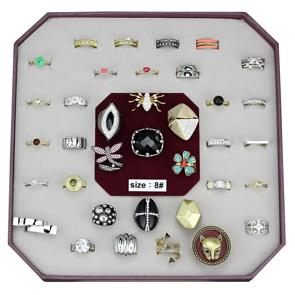 VK-049-SIZE8 - Assorted Brass Ring with Assorted in Assorted - Alamode - Flyclothing LLC