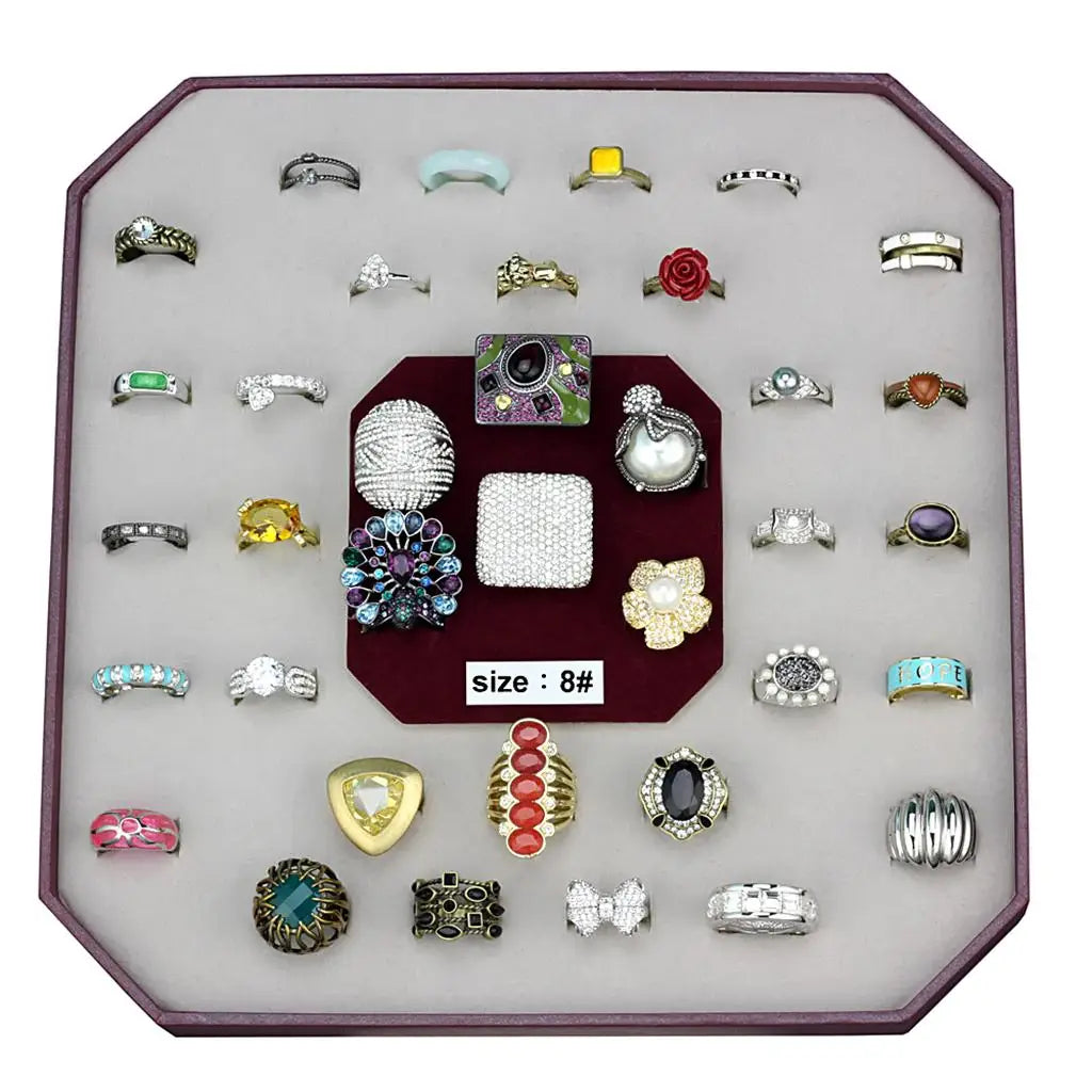 VK-054-SIZE8 - Assorted Brass Ring with Assorted in Assorted - Alamode - Flyclothing LLC