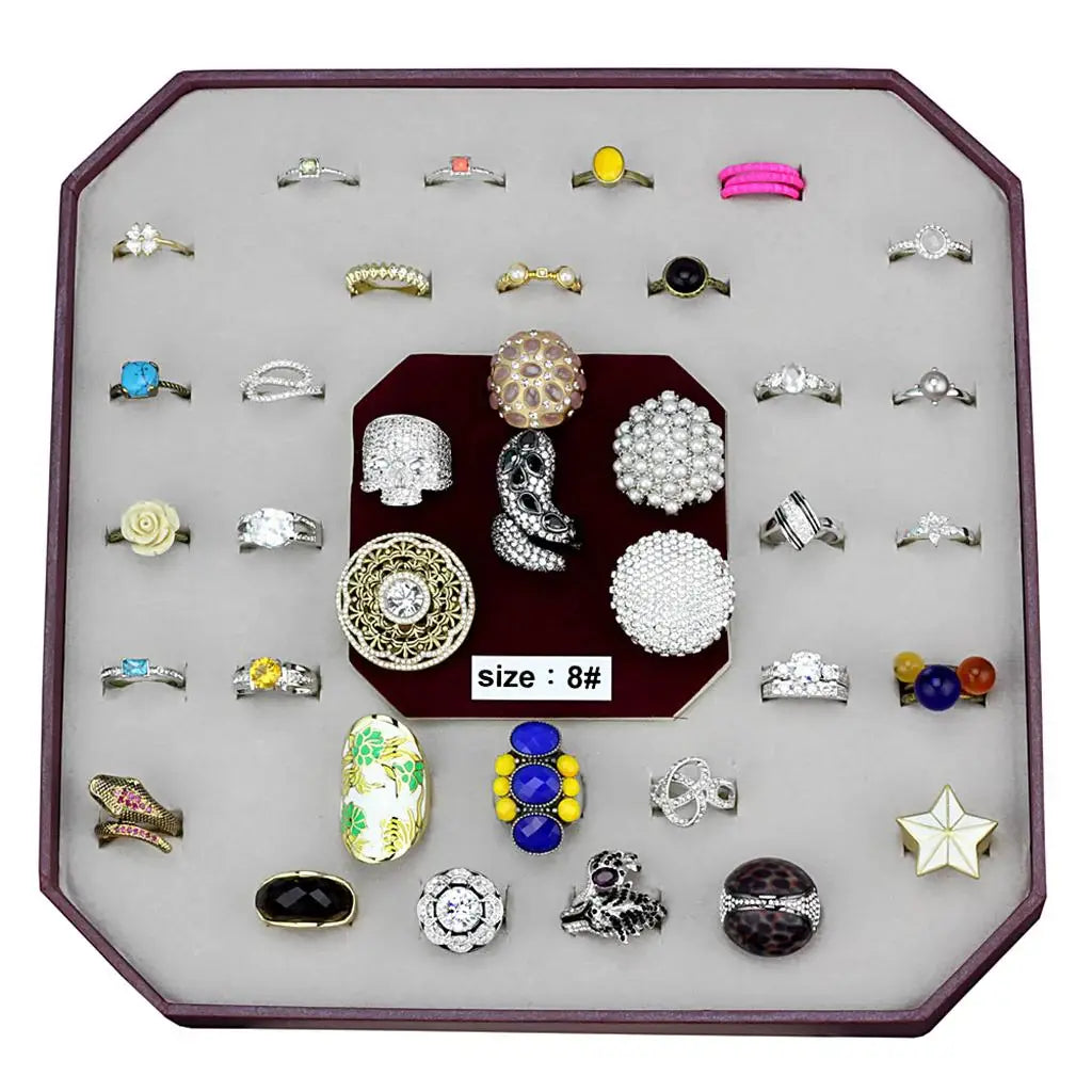 VK-057-SIZE8 - Assorted Brass Ring with Assorted in Assorted - Alamode - Flyclothing LLC