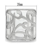 VL012 - Rhodium Brass Ring with Synthetic Synthetic Stone in Clear - Alamode - Flyclothing LLC